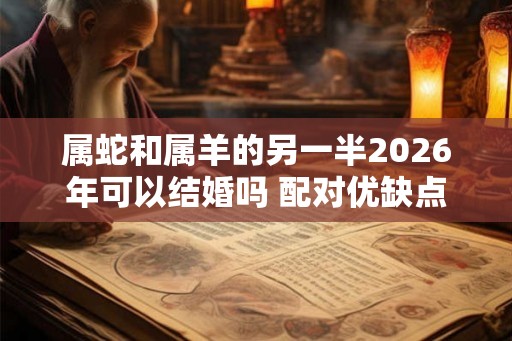 属蛇和属羊的另一半2026年可以结婚吗 配对优缺点
