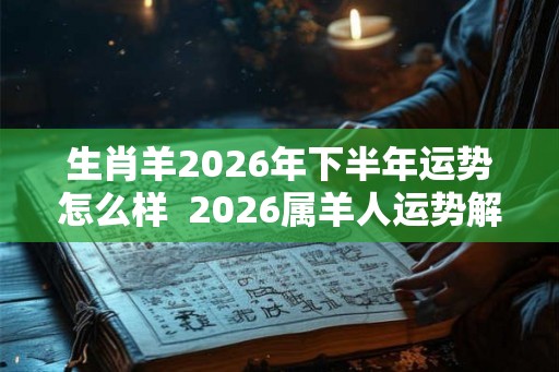 生肖羊2026年下半年运势怎么样  2026属羊人运势解析