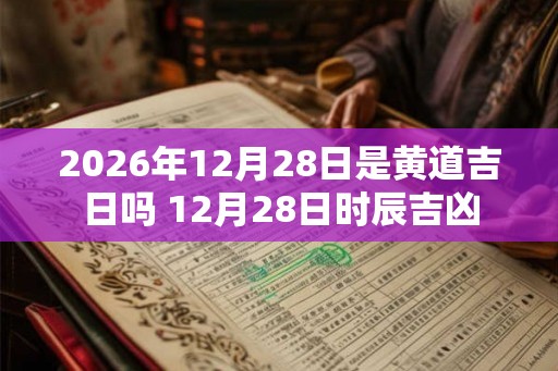 2026年12月28日是黄道吉日吗 12月28日时辰吉凶