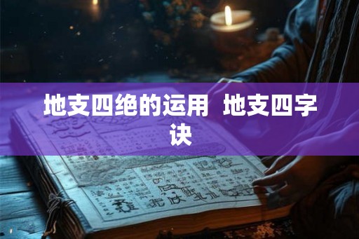 地支四绝的运用  地支四字诀