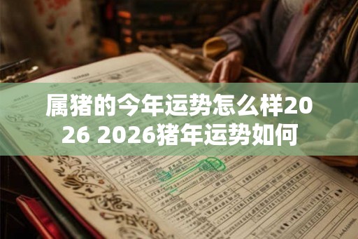 属猪的今年运势怎么样2026 2026猪年运势如何