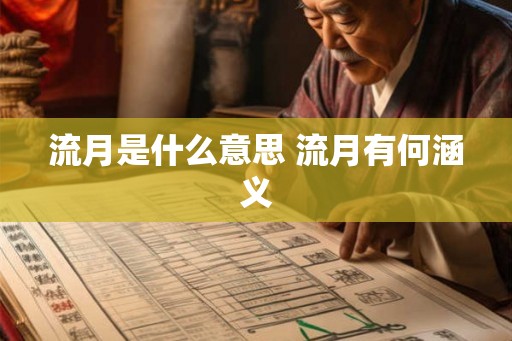 流月是什么意思 流月有何涵义
