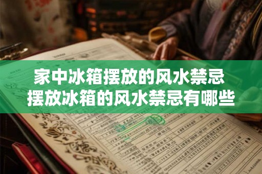 家中冰箱摆放的风水禁忌 摆放冰箱的风水禁忌有哪些