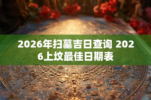 2026年扫墓吉日查询 2026上坟最佳日期表