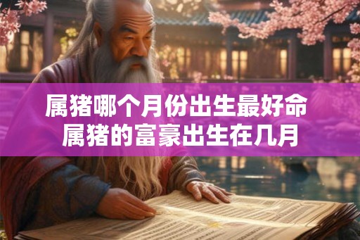 属猪哪个月份出生最好命 属猪的富豪出生在几月