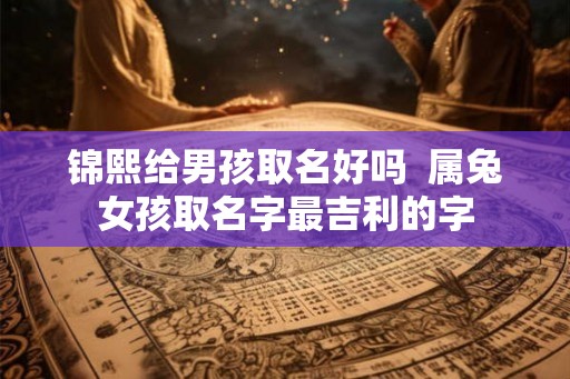 锦熙给男孩取名好吗  属兔女孩取名字最吉利的字