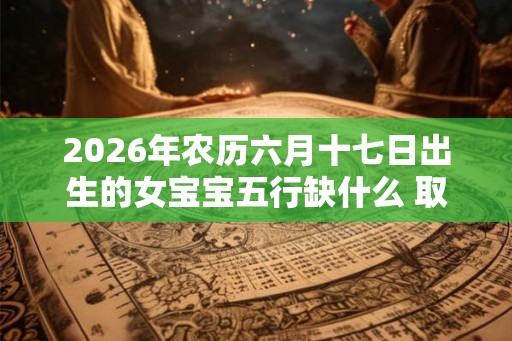 2026年农历六月十七日出生的女宝宝五行缺什么 取什么名字好