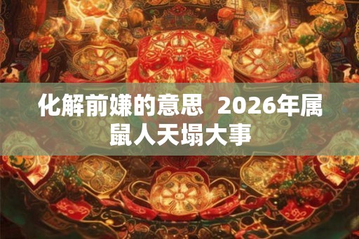 化解前嫌的意思  2026年属鼠人天塌大事