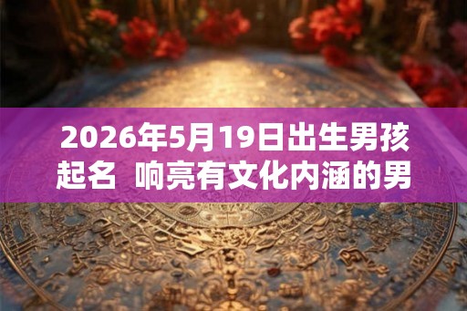 2026年5月19日出生男孩起名  响亮有文化内涵的男孩名字