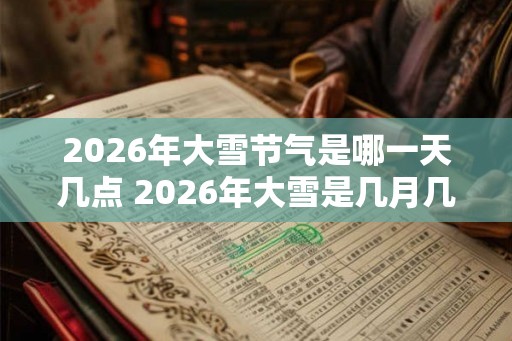 2026年大雪节气是哪一天几点 2026年大雪是几月几日