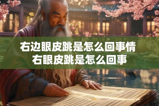 右边眼皮跳是怎么回事情 右眼皮跳是怎么回事