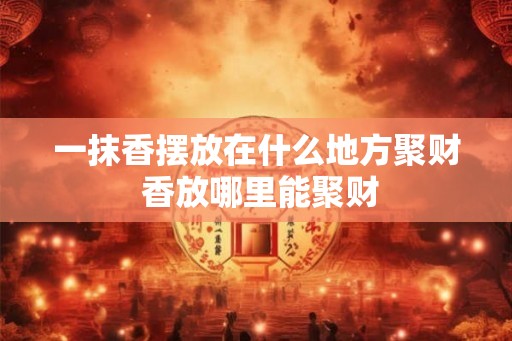 一抹香摆放在什么地方聚财 香放哪里能聚财