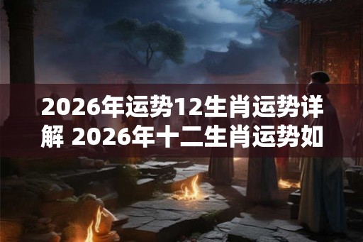2026年运势12生肖运势详解 2026年十二生肖运势如何