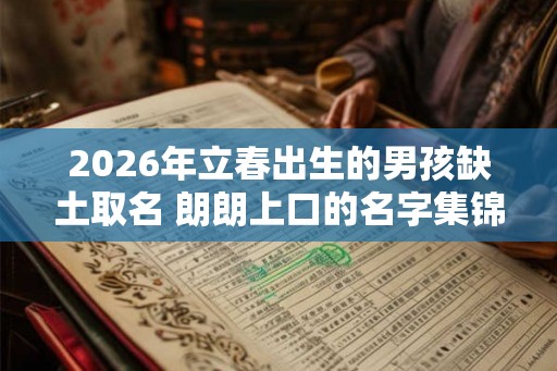 2026年立春出生的男孩缺土取名 朗朗上口的名字集锦