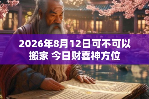 2026年8月12日可不可以搬家 今日财喜神方位 2026年8月12日可不可以搬家 今日财喜神方位