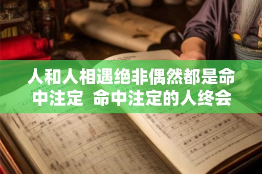 人和人相遇绝非偶然都是命中注定  命中注定的人终会相遇