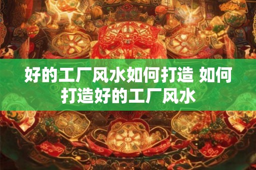好的工厂风水如何打造 如何打造好的工厂风水