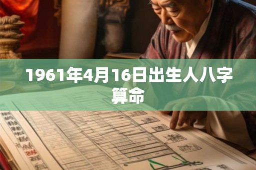1961年4月16日出生人八字算命