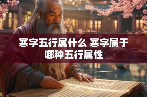 寒字五行属什么 寒字属于哪种五行属性