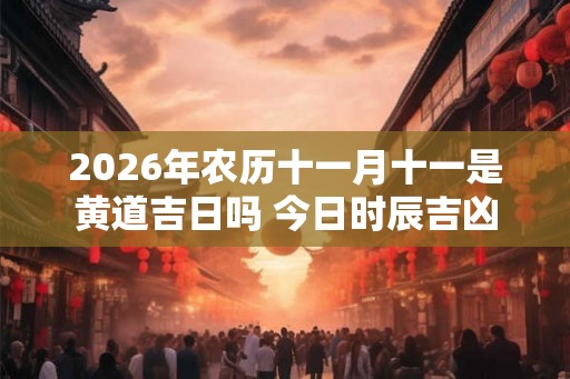 2026年农历十一月十一是黄道吉日吗 今日时辰吉凶
