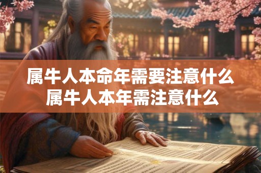 属牛人本命年需要注意什么 属牛人本年需注意什么