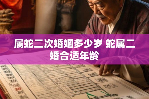 属蛇二次婚姻多少岁 蛇属二婚合适年龄