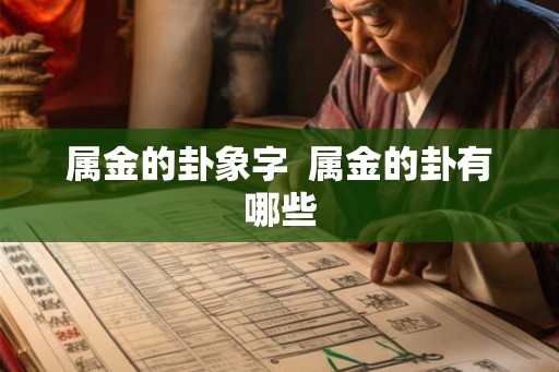 属金的卦象字  属金的卦有哪些