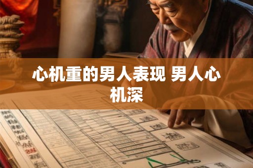 心机重的男人表现 男人心机深