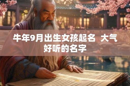 牛年9月出生女孩起名  大气好听的名字