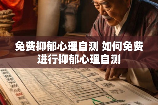 免费抑郁心理自测 如何免费进行抑郁心理自测 免费抑郁心理自测 如何免费进行抑郁心理自测