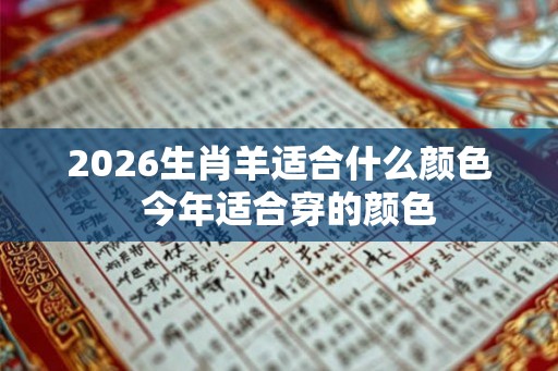 2026生肖羊适合什么颜色  今年适合穿的颜色