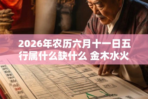 2026年农历六月十一日五行属什么缺什么 金木水火土查询