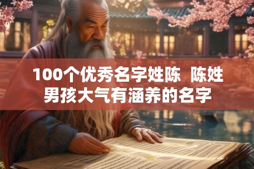 100个优秀名字姓陈 陈姓男孩大气有涵养的名字 100个优秀名字姓陈 陈姓男孩大气有涵养的名字