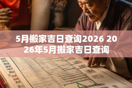 5月搬家吉日查询2026 2026年5月搬家吉日查询