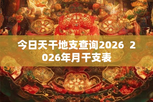 今日天干地支查询2026  2026年月干支表
