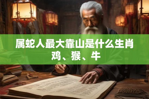属蛇人最大靠山是什么生肖 鸡、猴、牛