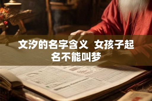 文汐的名字含义  女孩子起名不能叫梦