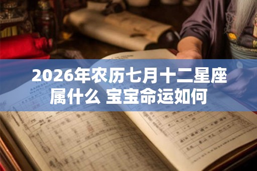 2026年农历七月十二星座属什么 宝宝命运如何