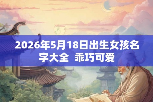 2026年5月18日出生女孩名字大全  乖巧可爱