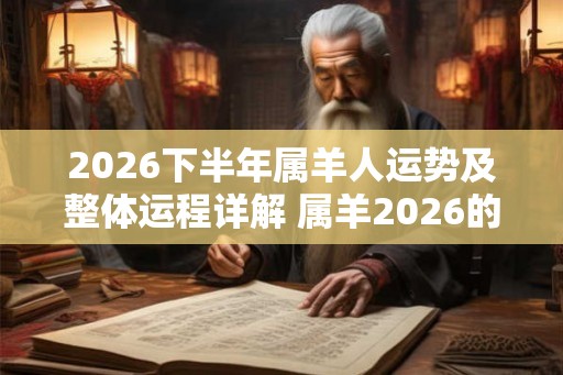 2026下半年属羊人运势及整体运程详解 属羊2026的各方面运势分析