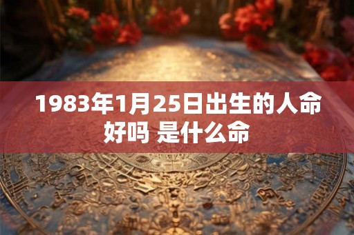 1983年1月25日出生的人命好吗 是什么命