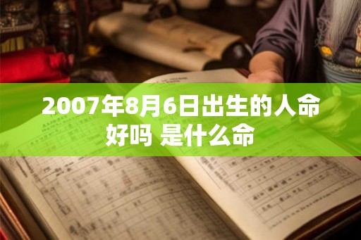2007年8月6日出生的人命好吗 是什么命