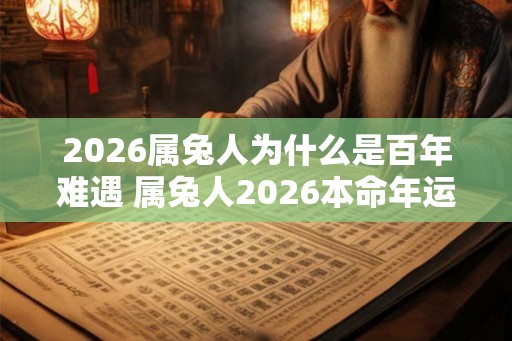 2026属兔人为什么是百年难遇 属兔人2026本命年运气