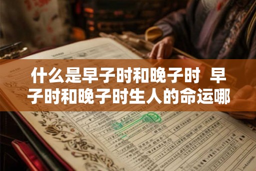 什么是早子时和晚子时  早子时和晚子时生人的命运哪个好