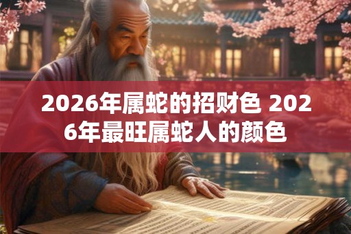 2026年属蛇的招财色 2026年最旺属蛇人的颜色