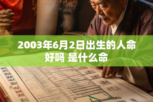 2003年6月2日出生的人命好吗 是什么命