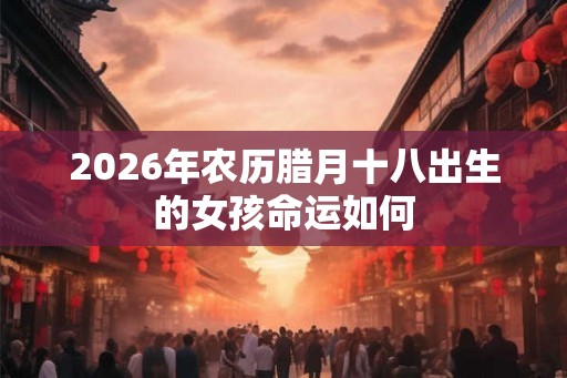 2026年农历腊月十八出生的女孩命运如何
