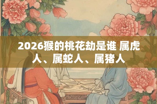 2026猴的桃花劫是谁 属虎人、属蛇人、属猪人
