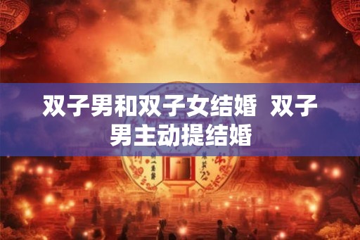双子男和双子女结婚  双子男主动提结婚