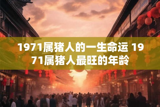 1971属猪人的一生命运 1971属猪人最旺的年龄 1971属猪人的一生命运 1971属猪人最旺的年龄